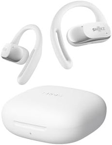 SHOKZ Écouteurs à Oreilles Libres OpenFit Air, Casque Bluetooth sans Fil avec Microphone, écouteurs avec Crochet d'oreille Air, Charge Rapide, 28 h d'autonomie, étanchéité IP54 pour Le Sport - Blanc