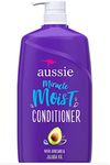 Aussie Miracle Moist with Avocado & Jojoba Oil, Paraben Free Conditioner, 26.2 fl oz