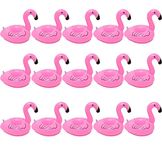 Inflatable Drink Holder, 15 Pack Drink Floats Inflatable Cup Holders Flamingo Coasters for Swimming Pool Party (15pcs Flamingo)