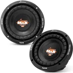 Lanzar 6.5” Car Subwoofer Speaker - Black Non-Pressed Paper Cone, Aluminum Voice Coil, 4 Ohm Impedance, 600 Watt Power and Foam Edge Suspension for Vehicle Audio Stereo Sound System - MAXP64