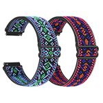 TumpCez - Quick Release Elastic Nylon Watch Straps - Band Width- 16mm 18mm 19mm 20mm 22mm-Choose Colour & Width