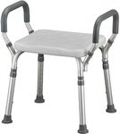 NOVA Medical Products Bath & Shower Seat with Arms, White, 6 Pound