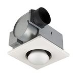 Broan-NuTone 162M Bulb Heater and Fan, Energy-Saving Bulb Infrared Type IC Ceiling Heater, White, 250-Watt, 70 CFM, 4.0 Sones