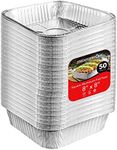 8x8 Foil Pans (50 Pack) 8 Inch Squa