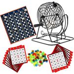 The Magic Toy Shop Deluxe Bingo Lotto Traditional Family Party Game Play Set Metal Cage