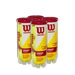 Wilson Sporting Goods WRT100104 Felt Tennis Ball (Yellow) Size: 4 Can (Pack of 12)