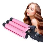 Garne-T 3 Fast Heating Barrel Ceramic Hair Waver Curling Iron Hot Tools Wand (Multicolour, 25mm)