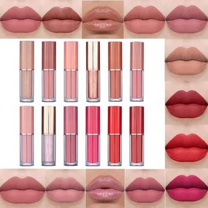 Set de maquillaje de lápiz labial, pigmentos intensos, kit de maquillaje de labios resistente al agua de larga duración, juego de regalo de maquillaje (12 colores) - regalos para mujeres (A)
