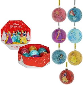 Santa Express, Set di 7 palline per albero di Natale delle principesse Disney