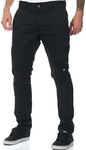 Dickies Men's Skinny Straight Double Knee Work Pant, Black, 36W x 34L