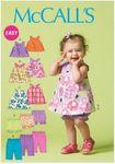 McCall Pattern Company M6912 Infants Reversible Top Dresses Bloomers and Pants, Size YA5