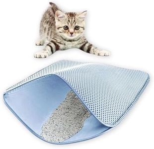 Foodie Puppies Cat Litter Mat Cat Litter Trapping Mat - (Envelope Mat - 45x60cm) Honeycomb Double Layer Design, Urine and Water Proof Material, Scatter Control, Less Waste, Easier to Clean, Washable