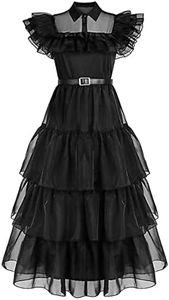 Costume Bay Womens Wednesday Addams Family Dress Adult Costume Halloween Cosplay TV Show (Wednesday Dress, M)