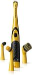 SONICSCRUBBER Vehicle Detailing Set - High Power Car Cleaning Brush - Includes 4 Brush Heads - Suitable for Interior & Exterior - Ideal for Cars, Bikes and Motorhomes - AA Batteries included