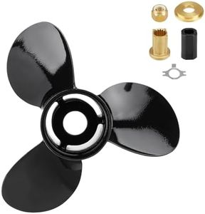 Youxmoto 13 1/4 x 17 Aluminum Boat Outboard Propeller 48-77344A45 Fit for Mercury Marine 60 75 90 100 115 125 140 HP Boat Motors, 15 Spline Tooth RH(3 Blades)