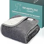 Waterproof Dog Blanket Washable - Medium (100x75cm/39"x30") – Easy Clean, Premium, Soft & Reversible Fleece Dog Blanket, Puppy & Pet Blanket - Waterproof Dog Blankets Protect Your Sofa, Bed & Car