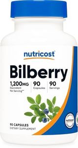 Nutricost Bilberry Capsules 1200mg Equivalent (90 Vegetarian Capsules) - Gluten Free and Non-GMO