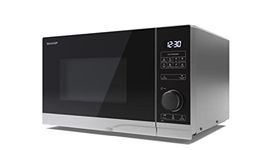 SHARP YC-PS254AU-S 25 Litre 900W Digital Microwave, 10 power levels, ECO Mode, defrost function, LED cavity light - Silver