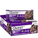 Quest Nutrition Double Chocolate Chunk Protein Bar, High Protein, High Fibre, Low Sugar, Keto Friendly, 20g Protein, 1g Sugar, 12ct