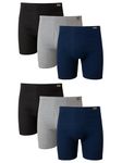 Hanes Men's Hanes Men's Tagless Briefs, 6 Pack Boxer Briefs, Black/Concrete Heather, L UK