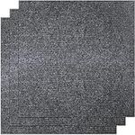 KAHEIGN 30Pcs Self Adhesive Carpet Tiles, 30CM x 30CM Easy to Peel and Stick Floor Tiles Non-Slip Hardwearing Carpet Tiles Squares Floor Covers for Office Living Room Bedroom (Dark Grey)