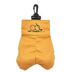 TSLBW Golf Ball Storage Bag Golf Tee Pouch Portable Golf Ball Carrier Pocket Holder Bag with Hanging Clip Buckle Carrier Pouch Waist Belt Bag for Sports Golfing Accessories (Yellow A)