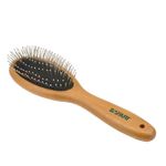 Coastal Pet Safari Wire Pin Dog Brush with Bamboo Handle - General Dog Grooming Brush for Dogs with Short and Long Hair - Eco-Friendly Handle - Compatible with Safari Dog Grooming Tools - Large