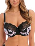 Fantasie Rhiannon Side Support Bra Midnight Rose Black 34FF