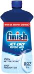 Finish Jet Dry Dishwasher Rinse Aid for Shinier and Dryer dishes, Spot prevention, 621 ml