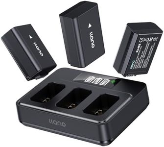 llano NP-FW50 Battery 3 Pack & 45W Fast Charger Set for Sony A6400 Battery