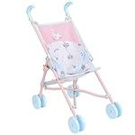 BabyBoo Single Stroller | Toy Dolls Buggy | Baby Doll Pushchair | Childrens Baby Doll Stroller Toy Umbrella Fold Stroller | Role Play Toy Dolls Buggy Pushchair | Ages 2+ (Pink Unicorn & Flamingo)