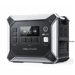 VDL Portable Power Station, 2048Wh LiFePO4 Home Battery Backup, 3 2400W 230V AC Outlets(4800W Surge), Solar Generator for Off-grid, Outdoor, RVs, Camping, Emergency HS2400 (Solar Panel Optional)