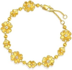 CHOW SANG SANG 999 Gold Gold Rhyme Four-leaf Clovers Diamond Bracelet for Women 19cm 96336B