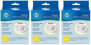 Drinkwell PetSafe 3 Pack of Replacement Foam Filter for 360 Lotus Pet Fountain, 2 Filters Per Pack