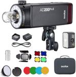GODOX AD200 Pro II AD200Pro II 200Ws 2.4G Flash with BD-07, 500 Full Power Flashes, 0.01-1.8s Recycling TTL Speedlite Pocket Monolight Strobe Flash for DSLR Cameras (Upgraded Godox AD200 Pro)