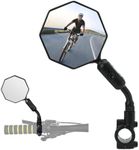 SHEJISI Bike Mirror, 1 pcs Bike Mirror Handlebar Mount,HD,360° Adjusted Bike Rear View Mirror, Anti-impact/explosion/glare, Fits for Mountain Bikes,E-bike, Bicycle,Scooter,Left/Right Universal