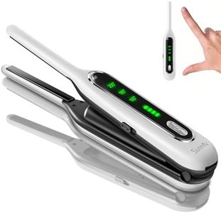 SUNMAY 0.3" Pencil Flat Iron Cordless, Voga Mini Hair Straightener & Curler for Short Hair, Pixie Cut, Edge & Men's Beard 2-in-1 Wireless Thin Flat Iron, 5000mAh Battery, Portable and Travel-Friendly