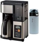 Zojirushi EC-YTC100XB 10-Cup Coffee Maker (Stainless Steel, Black) Bundle with 12-Ounce Double Wall Stainless Steel Tumbler (2 Items)