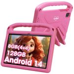 Weelikeit Kids Tablet 10 inch 4+4+128G (Pink)