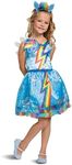 Rainbow Dash My Little Pony Costume for Girls, Children's Character Dress Outfit, Classic Kids Size Small (4-6x)