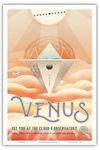 Venus - See You At The Cloud 9 Observatory - NASA Exoplanet Travel Poster - Master Art Print (Unframed) 12in x 18in