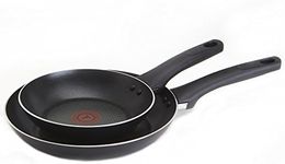 T-fal Intuition Nonstick Fry Pan/Saute Pan Cookware Set, 20cm, 24cm 2-Piece Frypan set, Black, Small