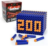 EKIND 200 Pcs Waffles Darts Refill Pack Foam Bullet Compatible for NERF N-Strike Series Blaster (Blue)