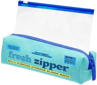 GREENTWISH Fresh Zipper Multi-Purpose Storage Slider Bags | Reusable Zip Lock Bags for Food Storage | BPA Free Plastic Pouch | Size: Extra Large (12 x 14 Inch) | Pack of 15 Bags