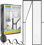 AUGO Thermal Door Curtain - EVA Thermal Door Cover for Winter - Magnetic Thermal Insulated Door Curtain for Winter - Winter Door Insulation- Keeps Warm Air In & Cold Air Out- Home Winterizing Products