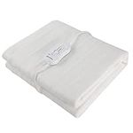 L Lisheth Heated Underblanket King 165 * 137cm with 3 Heating levels & UKCA Certification & Overheating Protection, 100% Polyester Electric Blanket with Strap Design, Machine Washable, White