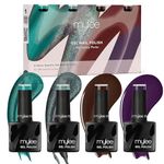 Mylee Gel Nail Polish Quad Set 4x8ml [Company Perks] - Autumn/Winter Range - UV/LED Soak-Off Nail Art Manicure Pedicure for Professional, Salon & Home Use - Long Lasting & Easy to Apply