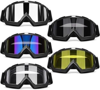 OXG 5 Pack Dirt Bike ATV Motorcycle Goggles, Motorcycle Glasses for Men Motocross Riding Protective Eyewear Ski Goggles