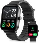 Smart Watch for Men Women with Alexa Built-in, Bluetooth Call, Fitness Trackers Watch with Heart Rate Sleep Monitor, 1.8" DIY Dial 100 Sports Modes IP68 Waterproof Smartwatch for iOS Android (Black)