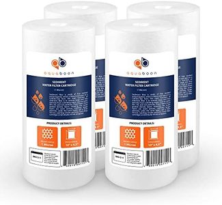 Aquaboon Sediment Water Filter | Whole House Water Filter Cartridge 10x4.5 | Well Water Filters Replacement Cartridges | 1 Micron Meltblown Polypropylene Filter Compatible with Pentek DGD-5005, 4-Pack